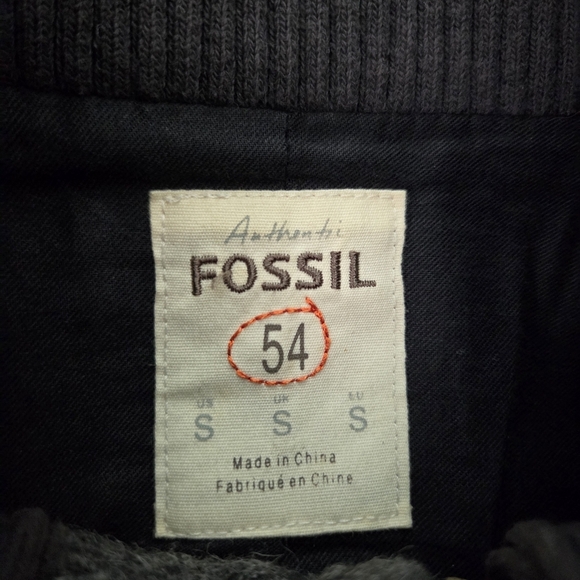 Fossil Mens Wool Military Field Jacket Gray Size XL Epaulet Button Up Coat - Picture 3 of 11